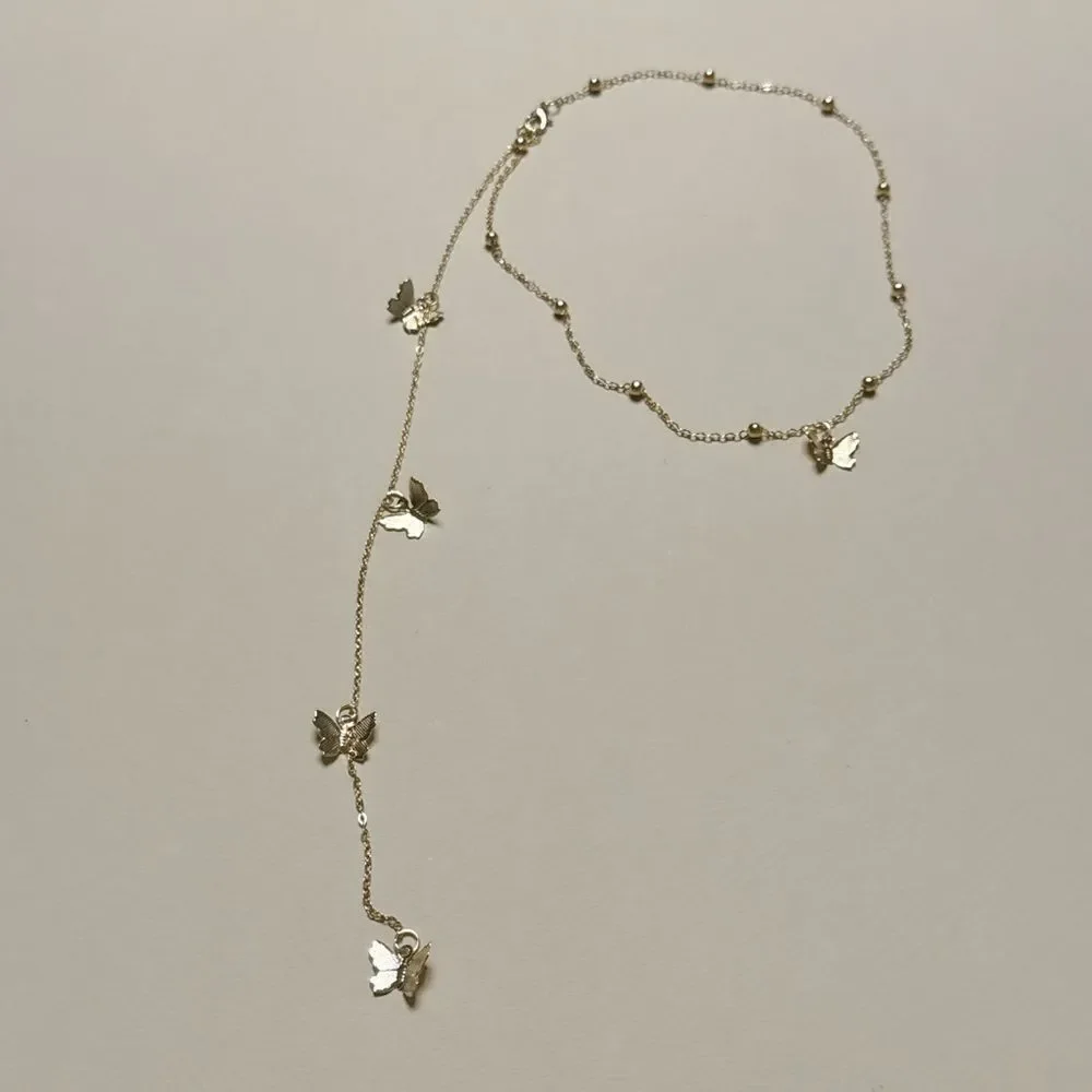 Gold Butterfly Necklace #1934